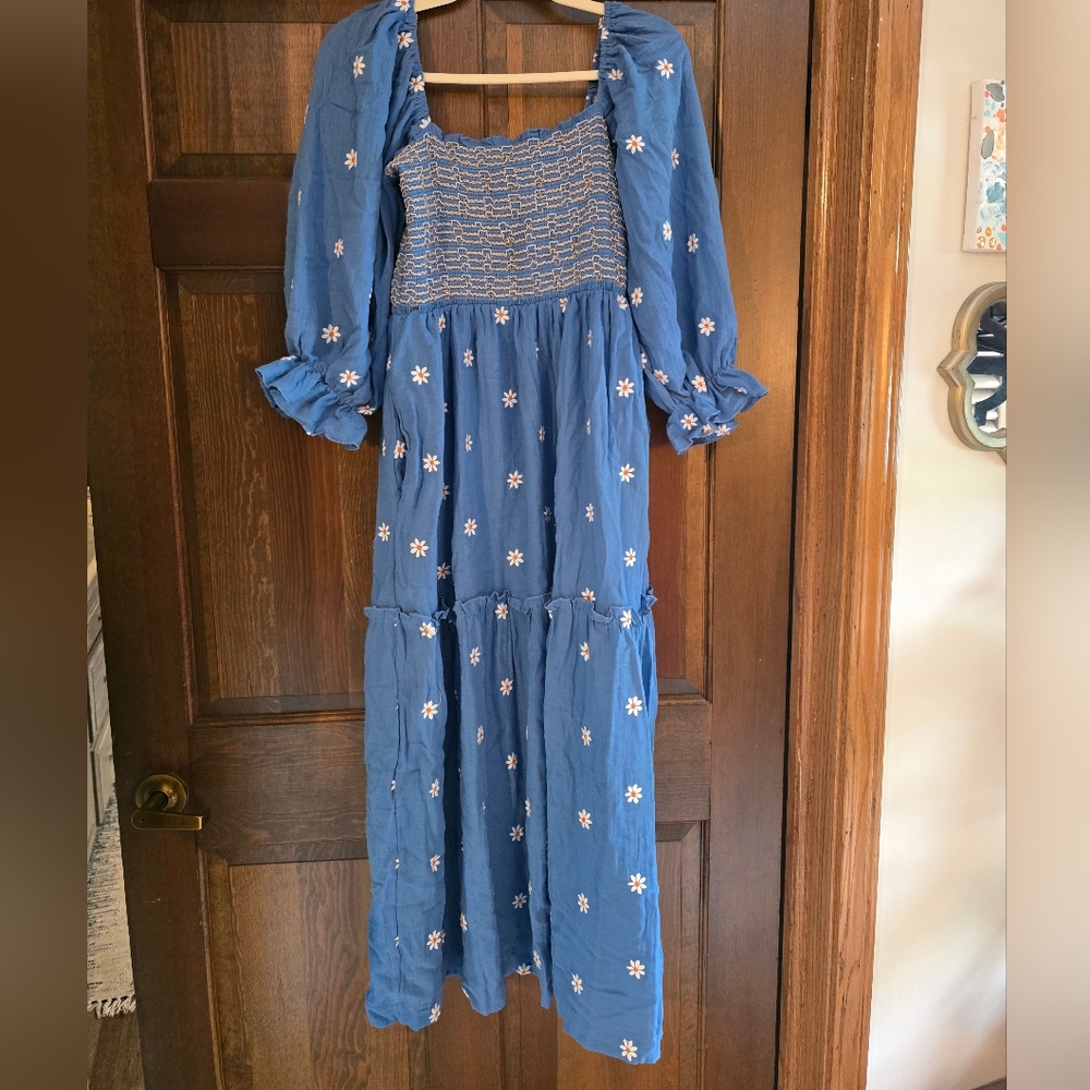 Blue Floral Maxi Dress